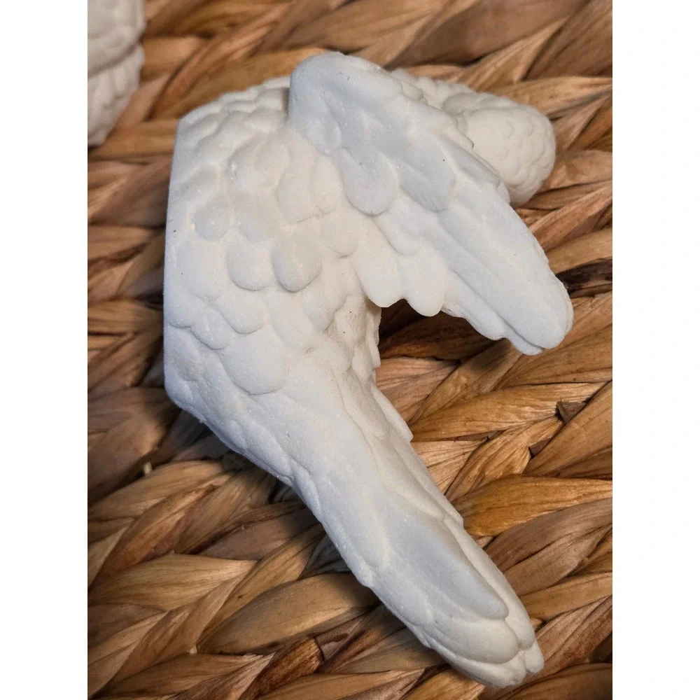Vintage Alabaster Doves Pair Made in Italy Santini Dove Figurines Set of 2 MCM